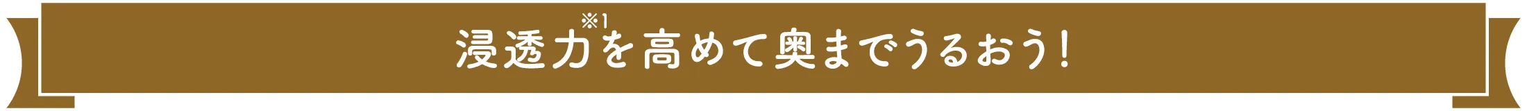 浸透力を高めて奥までうるおう
