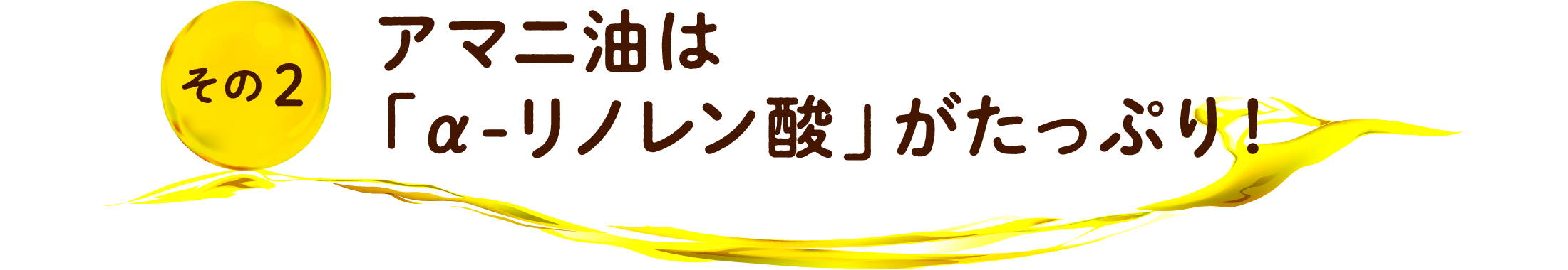 その2 アマニ油は「α-リノレン酸」 がたっぷり！