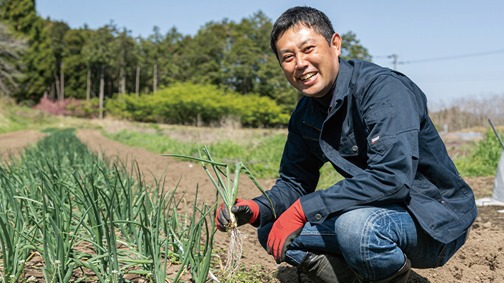 にんにく以外の有機野菜も育てています♪