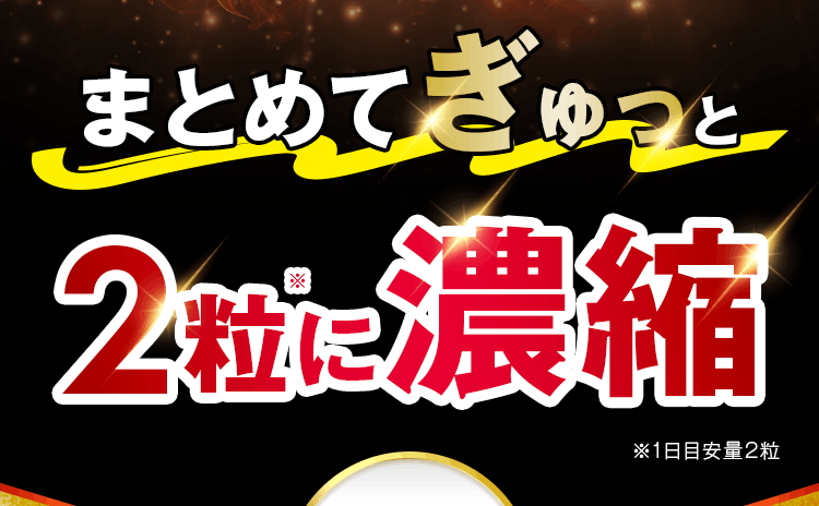 まとめてぎゅっと2粒に濃縮