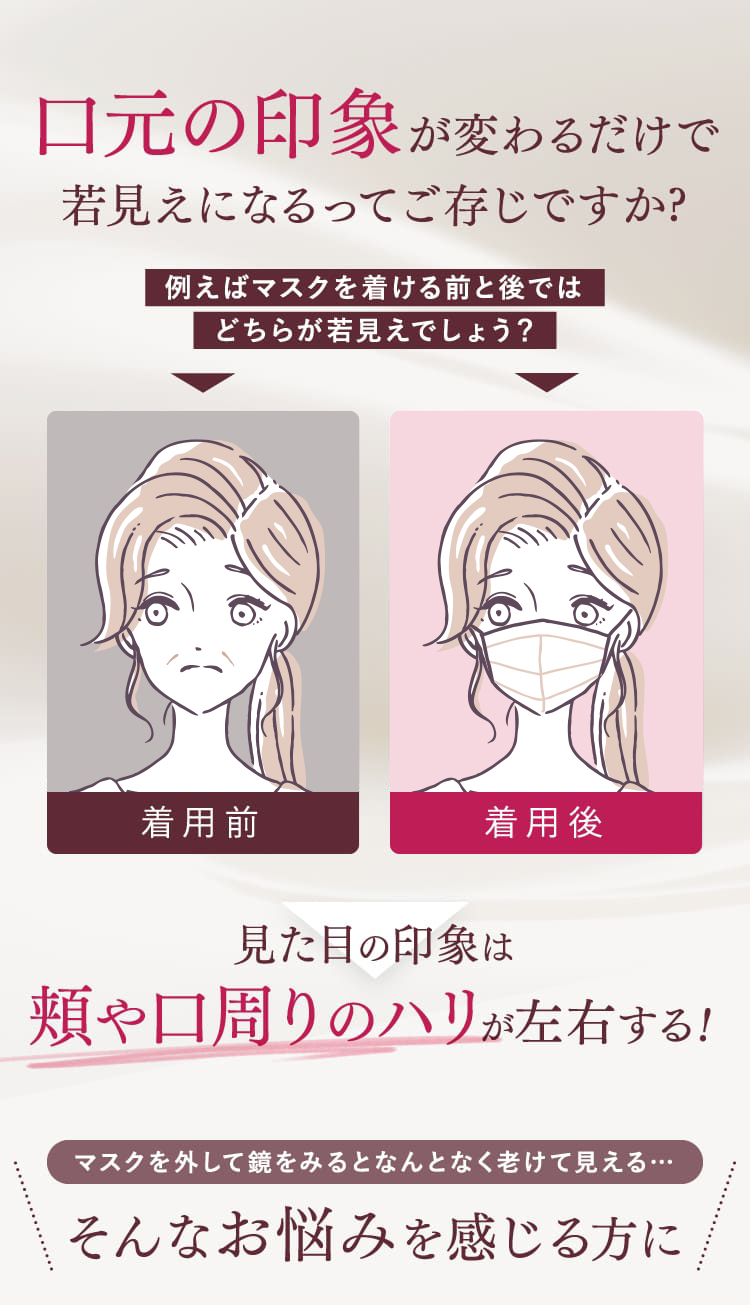 口元の印象が変わるだけで若見えになるってご存じですか?