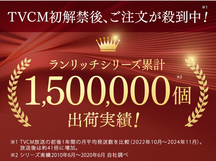 1,500,000個出荷実績！