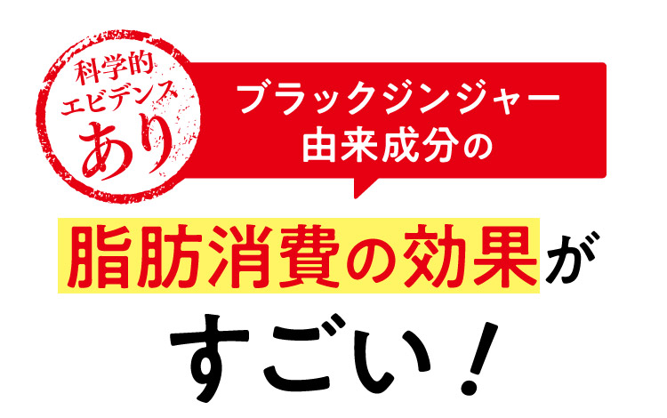 科学的エビデンスあり ブラックジンジャー由来成分の脂肪消費の効果がすごい！