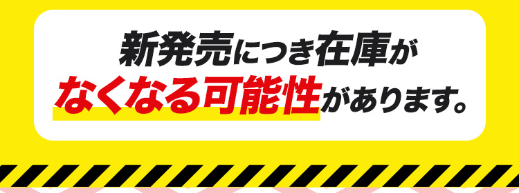 新発売につき在庫がなくなる可能性があります。
