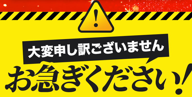 大変申し訳ございませんお急ぎください