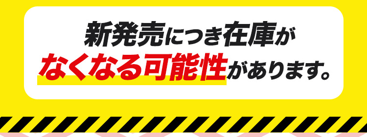 新発売につき在庫がなくなる可能性があります。