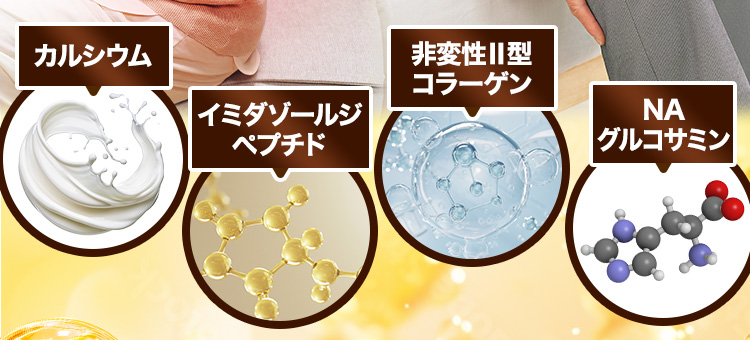 カルシウム イミダゾールジペプチド 非変性Ⅱ型コラーゲン NAグルコサミン