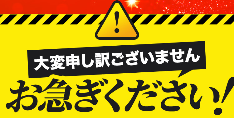 大変申し訳ございませんお急ぎください