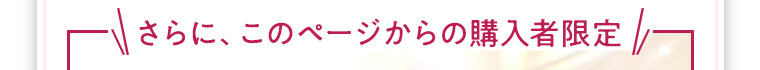 さらに、このページからの購入者限定