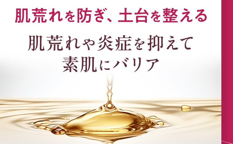 肌荒れを防ぎ、土台を整える 肌荒れや炎症を抑えて素肌にバリア