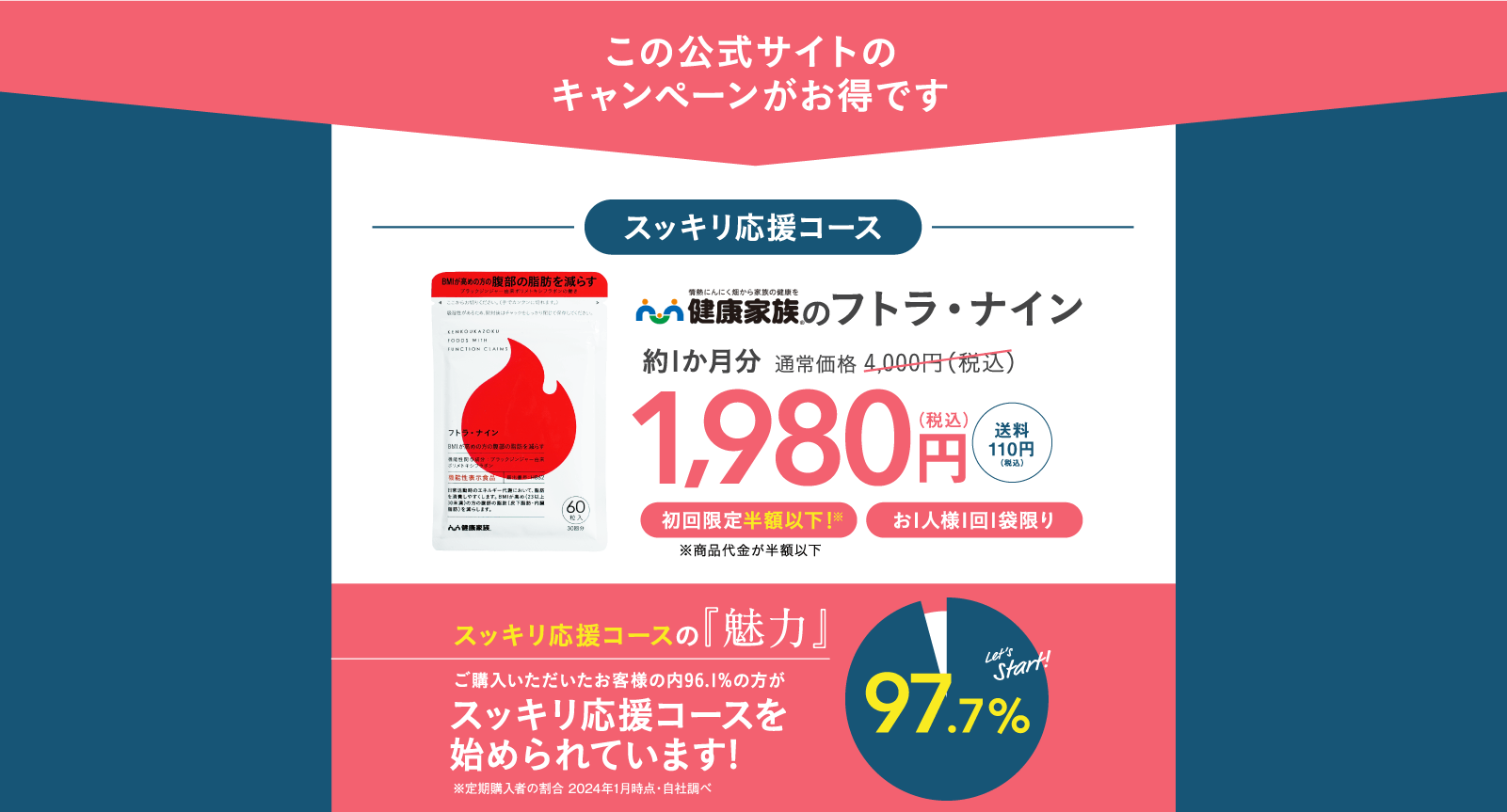 この公式サイトのキャンペーンがお得です