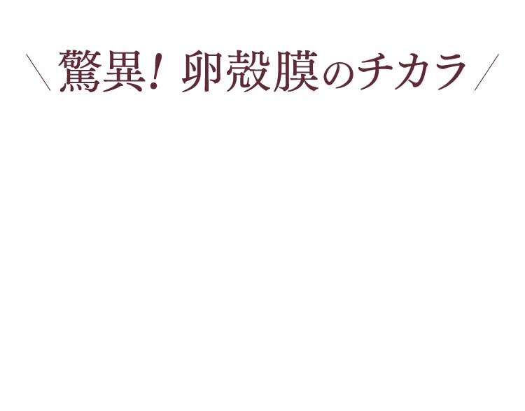 驚異！卵殻膜のチカラ