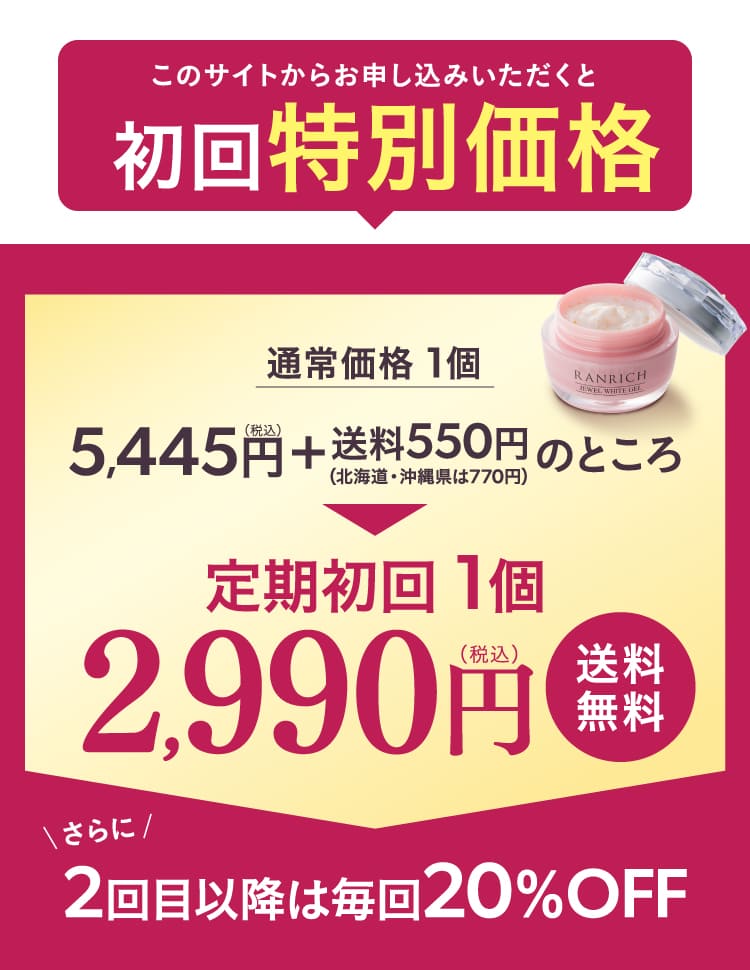 初回特別価格2,990円（税込）送料無料