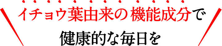 イチョウ葉の2大記憶成分で若々しく、聡明な毎日！