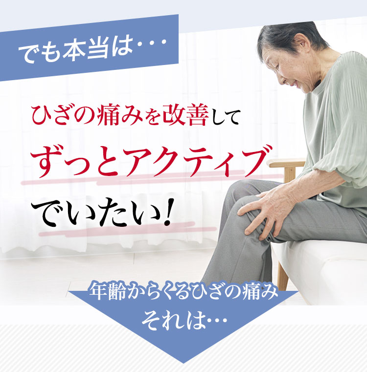 でも本当はひざの痛みを改善してずっとアクティブでいたい!