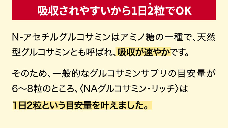吸収されやすいから1日2粒でOK