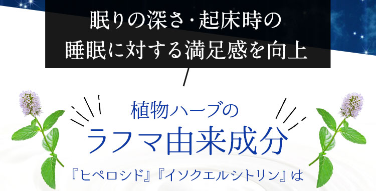 眠りの深さ・起床時の睡眠に対する満足感を向上