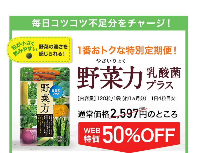 毎日コツコツ不足分をチャージ！　１番おトクな特別定期便！ず〜っとおトクな20%OFF