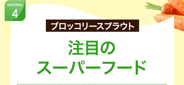 ４　ブロッコリースプラウト栄養価の高いスーパーフード