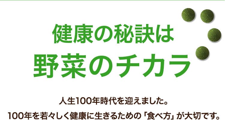 健康の秘訣は野菜のチカラ