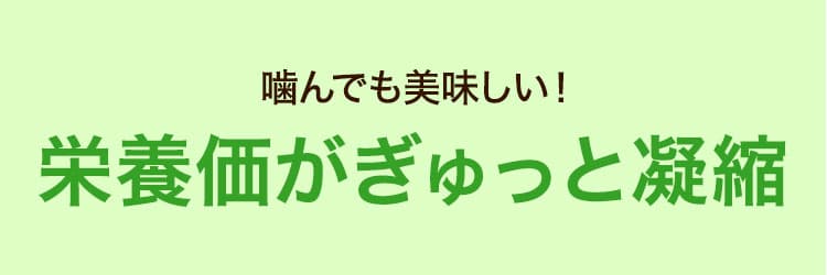 噛んでも美味しい！栄養価がぎゅっと凝縮