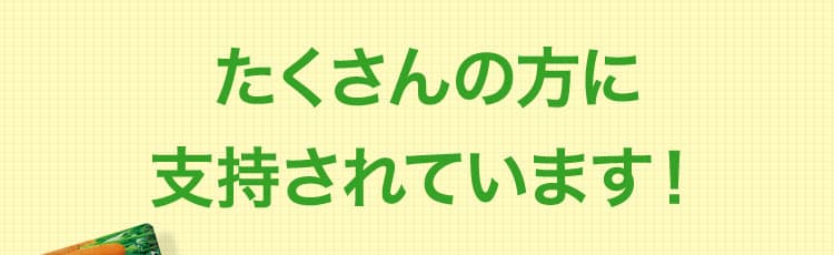 たくさんの支持されています！