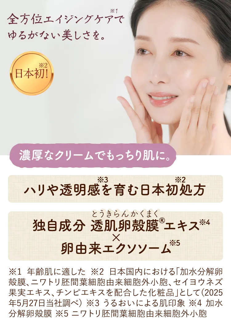 全方位エイジングケアでゆるがない美しさを