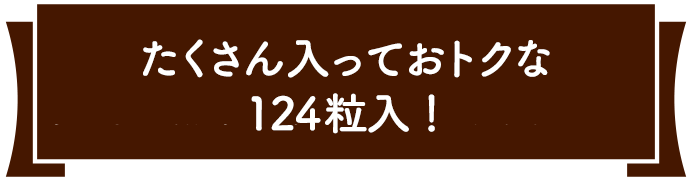 たくさん入っておトクな124粒入り